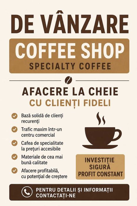 Afacere La Cheie Cafenea de Speciaitate
