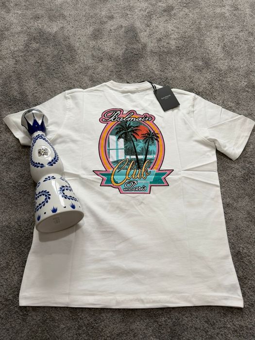 Tricou Balmain Paris Club alb