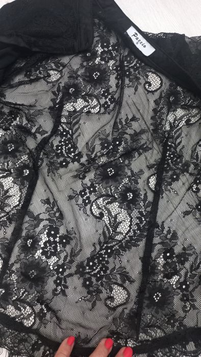 Бутикова риза прозрачна дантела S