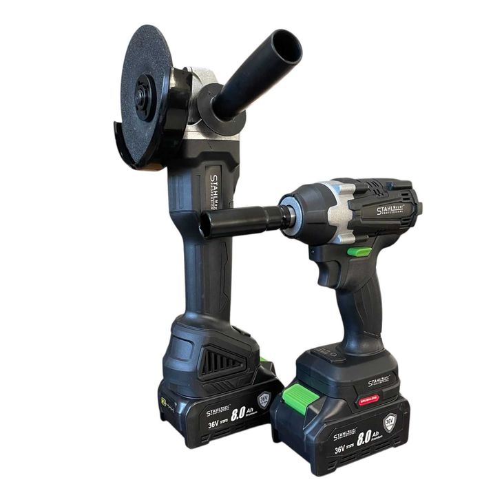 Акумулаторен ударен Гайковерт и Ъглошлайф 36V 8,0Ah StahlMayer