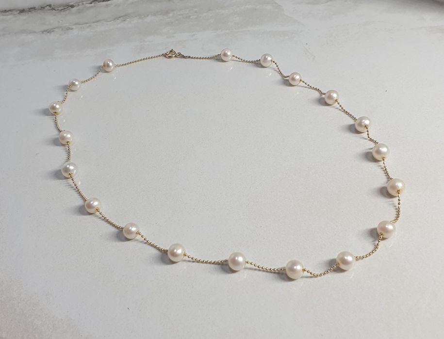Colier din aur de 14K cu perle – 7,05 g