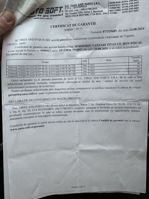 Set 4 roti complete Tesla Model 3 - Jante 19" originale + anvelope