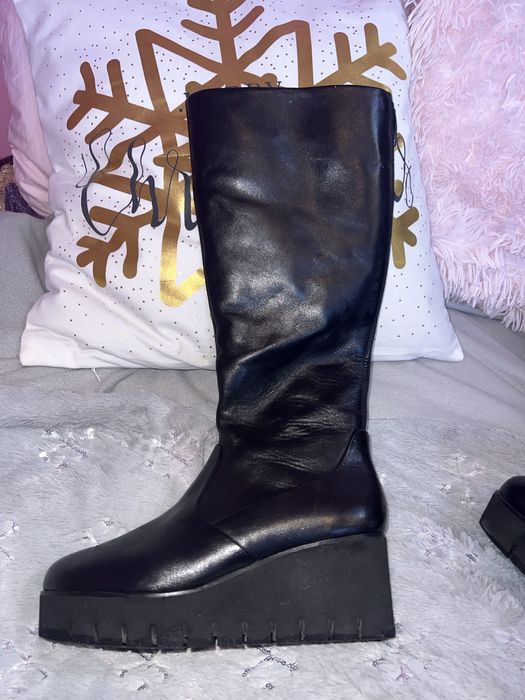 Cizme lungi piele naturala moale- 39