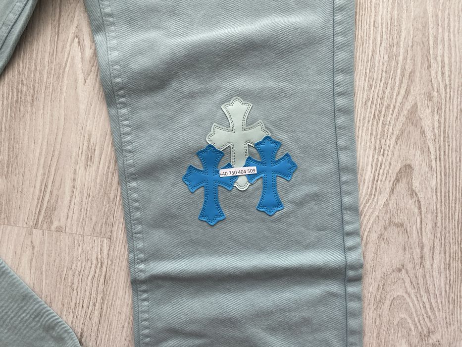 Blugi Chrome Hearts 34 / L - Albastru Deschis