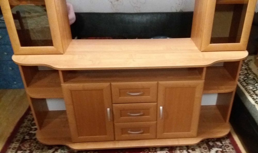 Нова холна секция за ТВ. Плътно ПДЧ 16мм, Череша.