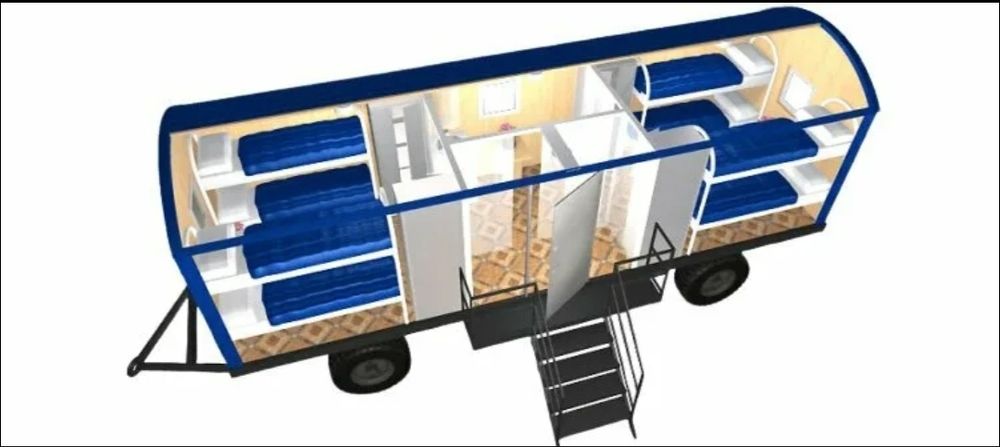 Вагон на колесах Шасси Вагончик