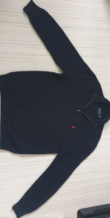 POLO Ralph Lauren Half Zip 3/4 Pima Cotton Knit  L ОРИГИНАЛ! Мъжко