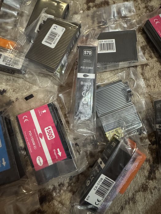 Lot 455 cartușe imprimantă compatibile Canon & Epson – noi, sigilate