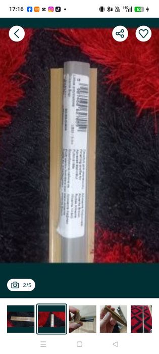 Plinta antistrop blat bucatarie de culoare maro- mahon de lungime 3 m .