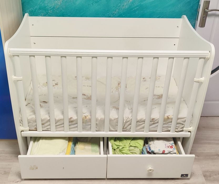 Бебешка кошара Lorelli 120/60см, бяла