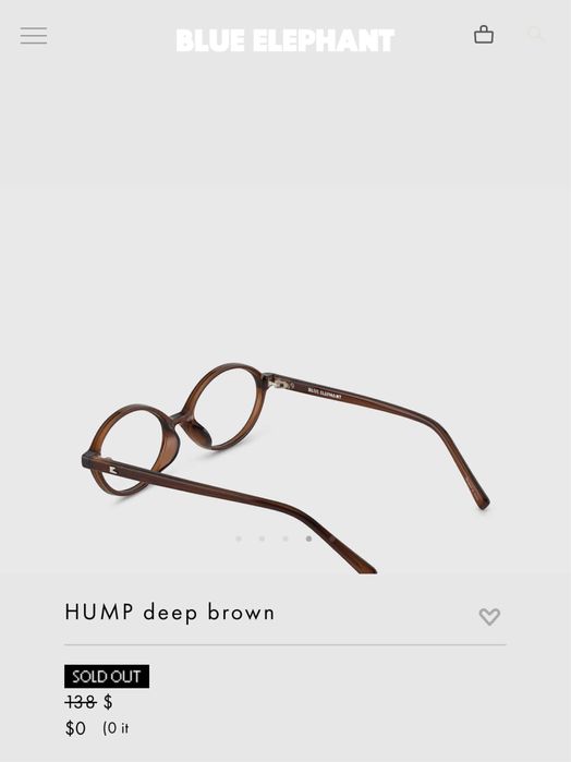 Очки “hump” бренда “Blue Elephant”