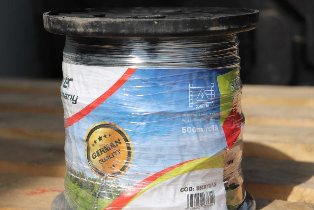 Sarma galvanizata pentru gard electric 1,6mm x 500m Livrare Rapida