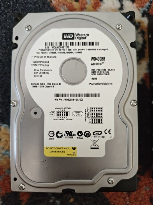 HDD IDE Maxtor si Western Digital