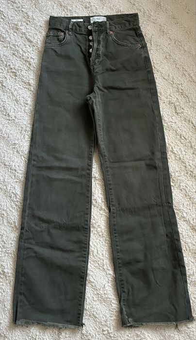 Дънки Mango Khaki Green | Висока талия | Размер XS/S