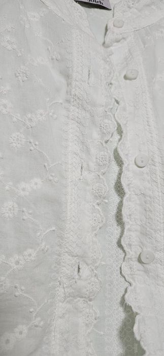 Рубашка белая кружевная