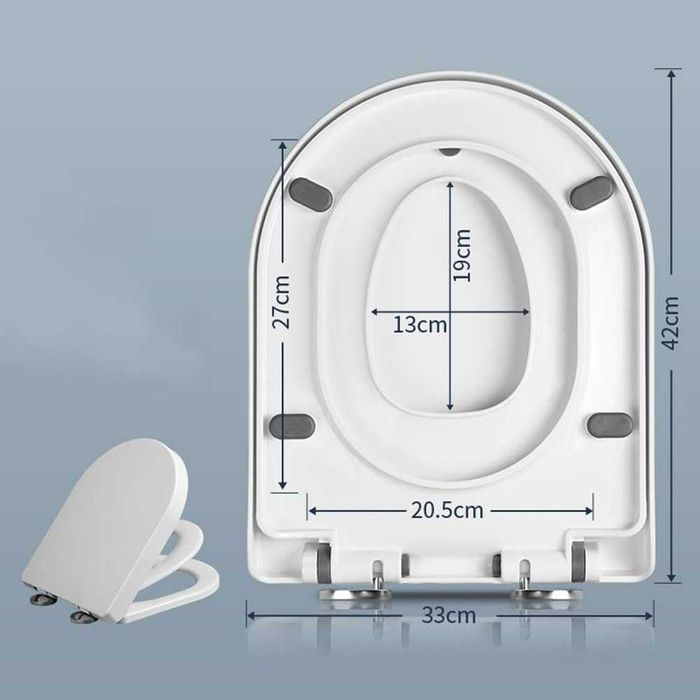 Capac WC cu reductor prindere magnetica, copii/adulti, inchidere lenta