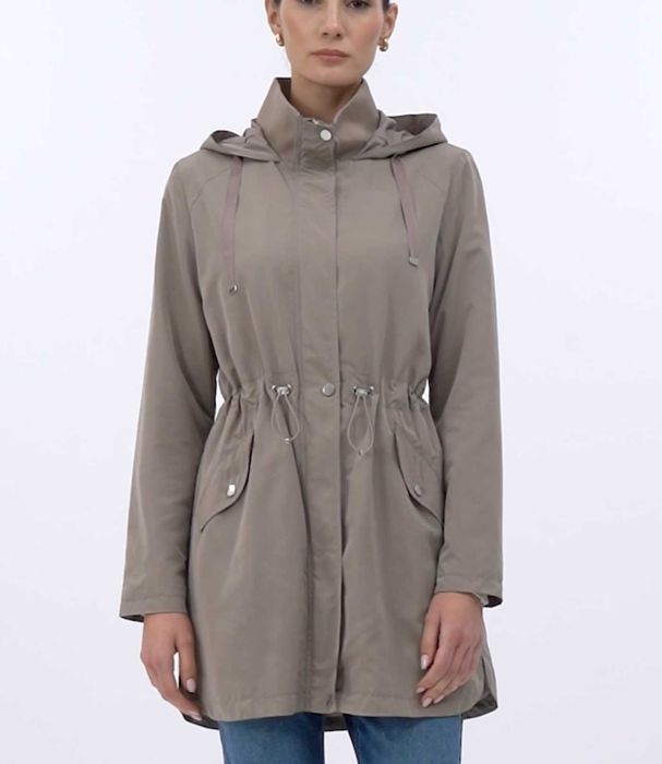 Geaca dama Parka, masura S/36, nou cu eticheta, gri deschis