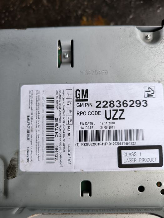 CD/радио за Opel Astra J