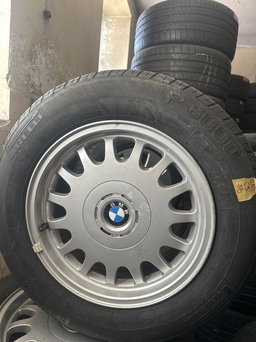 Оригинални ретро джанти BMW Style 15 16" 5x120 (за E38, E34) + гуми