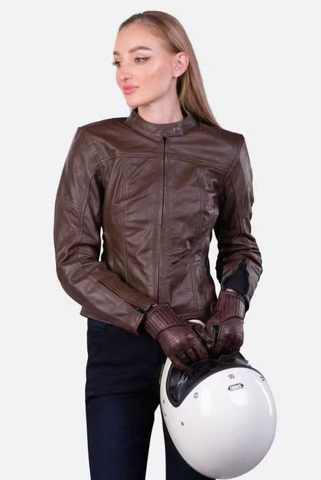 Geaca DAMA moto Piele Cafe Racer retro vintage