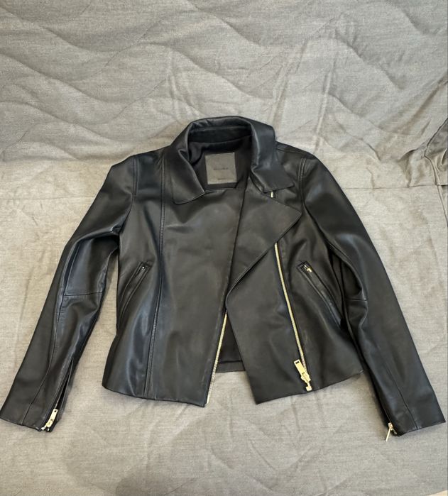Geaca de piele  Massimo Dutti.