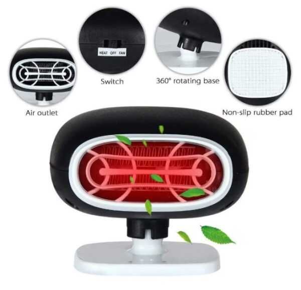 45бр 6€/бр Електрически нагревател за кола 12V 2-в-1 разпродажба едро