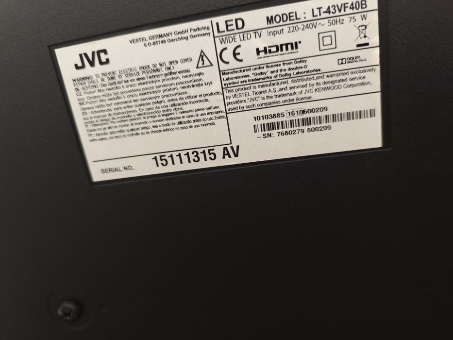 LED TV JVC 43 inc  Нов Телевизор