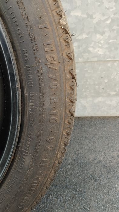 Roata de rezerva janta+ cauciuc / anvelopa  slim de Opel ASTRA H 5x110
