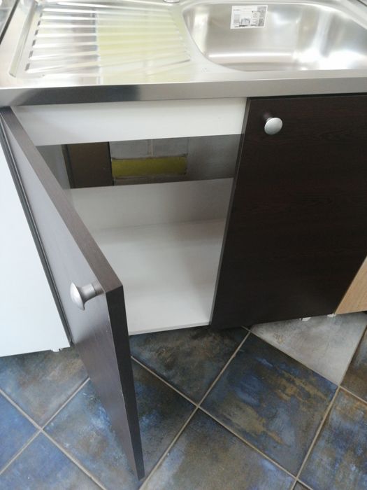 Нов кухненски шкаф с мивка бордова 80/50 за кухня