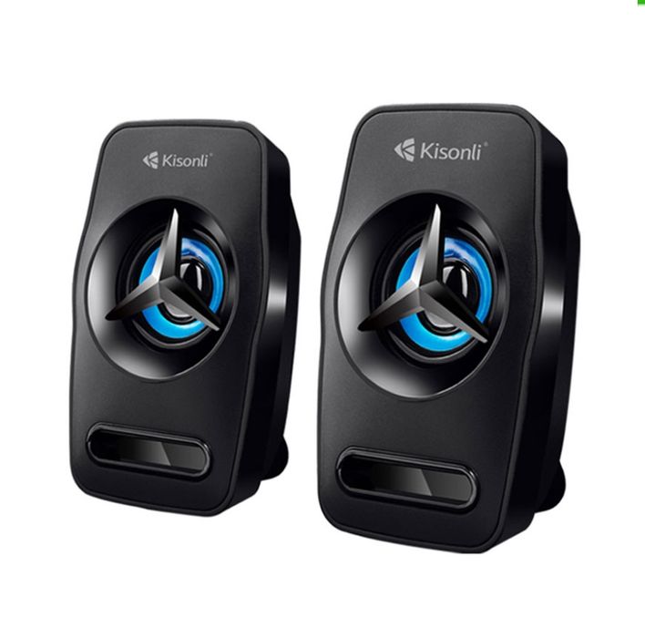 Тонколони за компютър Kisonli L-3030, 2x3W, USB, Черени