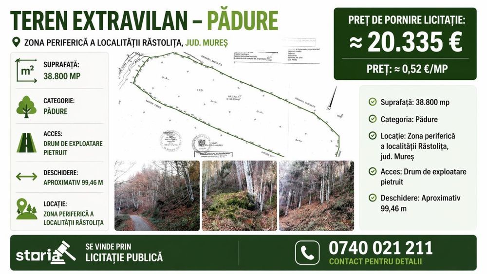 Teren extravilan - 38.800mp, Rastolita