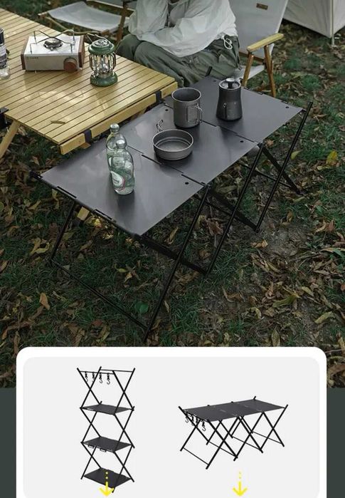 Полка и стол трансформер многоуровневая-47.8х31х103 см. Доставка беспл