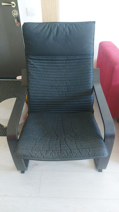 Fotoliu/scaun  poang  negru ikea