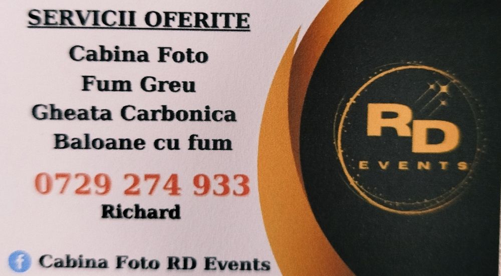 Oferta cabina foto, fum greu, baloane cu fum