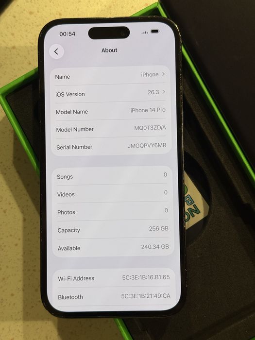 iPhone 14 Pro 256GB Space Black – Отличен, 100% Батерия.