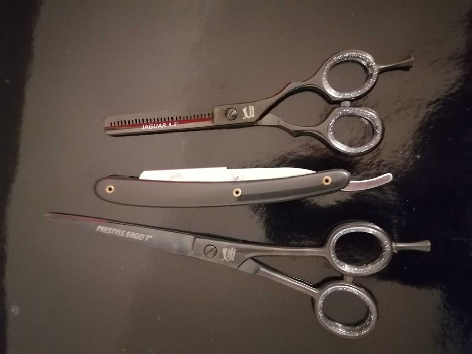 Set Foarfeci profesionale jaguar tuns filat brici 7