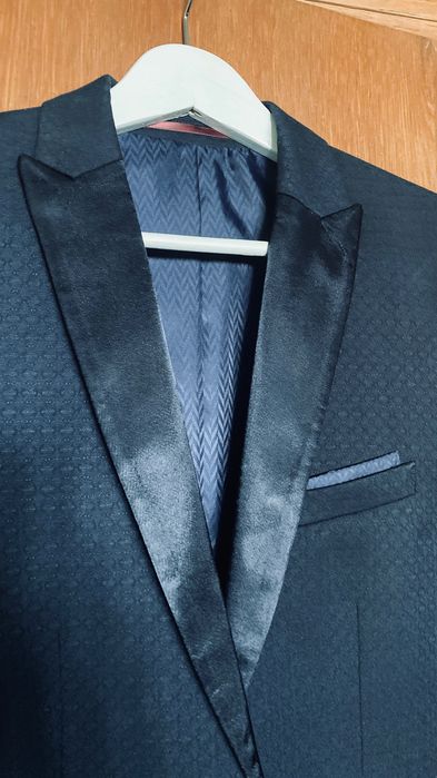 Sacou bleumarin slim fit