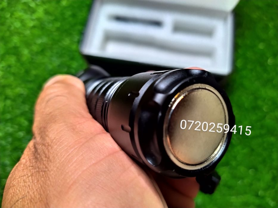 Lanterna LED Tip Laser+COB, Reincarcabila, USB, 5000 Lumeni, 9 Moduri