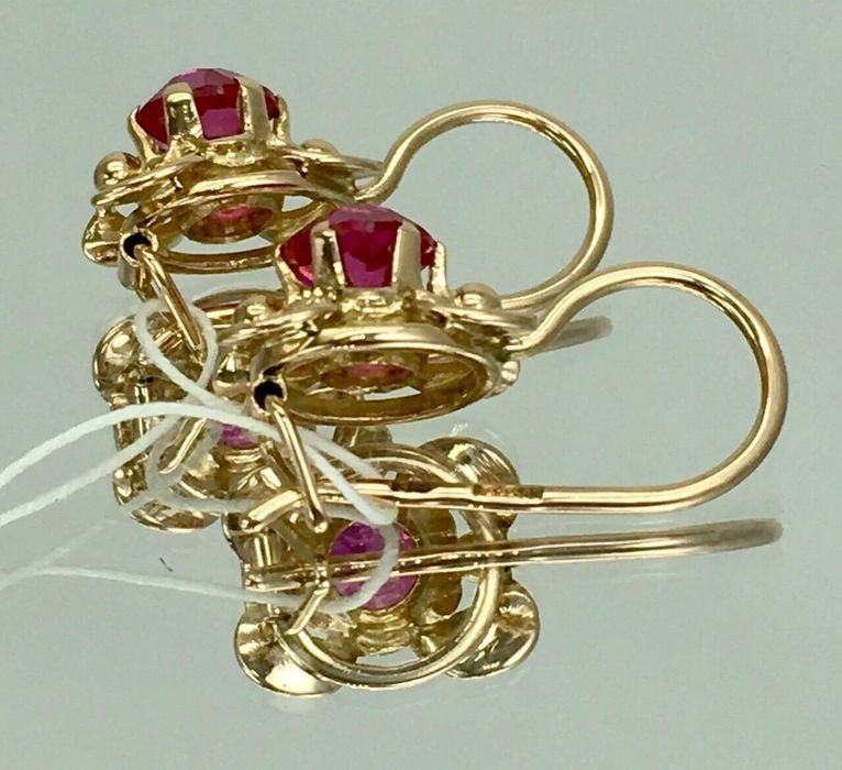 Советские серьги 583 пробы