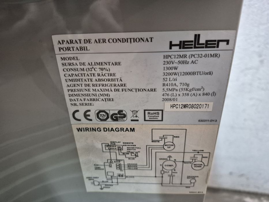 Aparat de aer condiționat portabil Heller