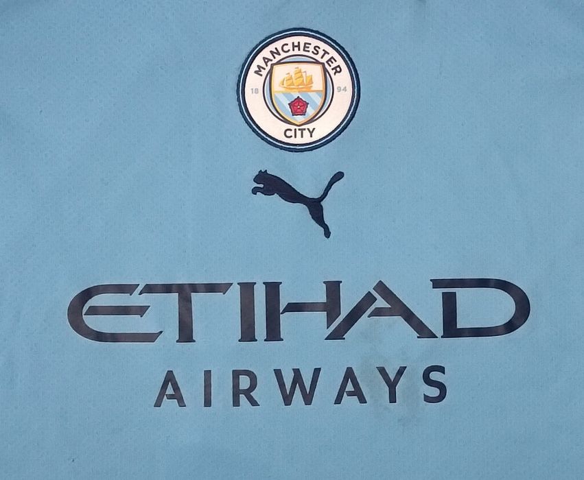 Puma Manchester City #9 Haaland Home Jersey оригинална тениска ръст 137-147см 11-12 години Пума Манчестър Сити фланелка