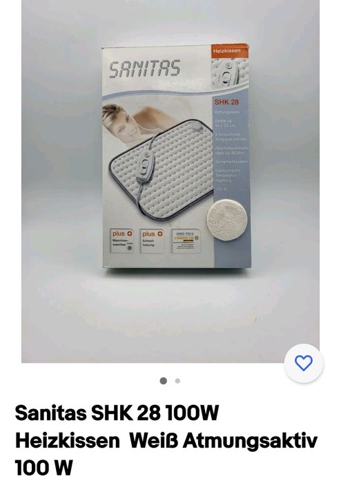 Шиатцу масажна възглавница Sanitas