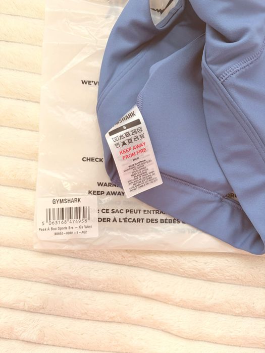 Bustiera Gymshark Peek a Boo Warm Blue S