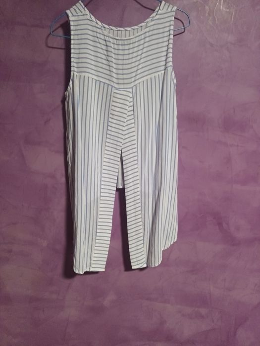 Летен потник на сини и бели райета