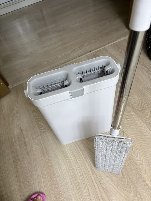 Ведро со шваброй + 3 тряпки новые