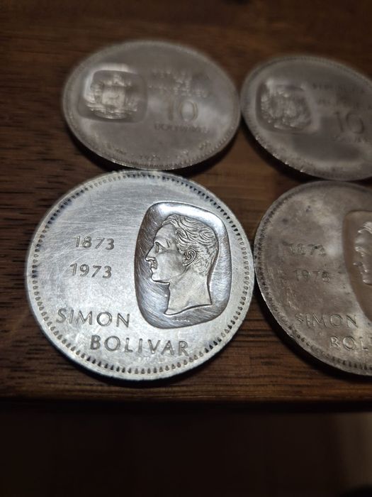 Monezi moneda argint 10 Bolivares 1973 Venezuela
