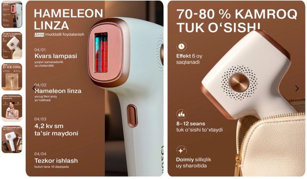 Lazerli depilatsa aparati