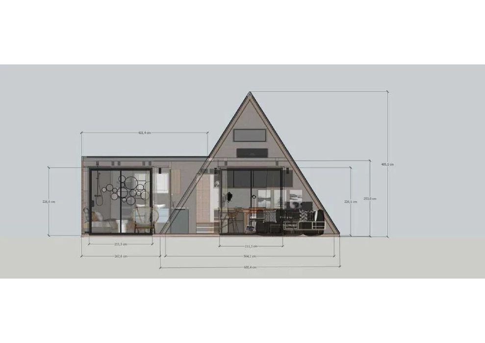 Къща,Бунгало,Бунгала,Сглобяеми къщи,Преместваеми,Модулни,Жилищни-35м²