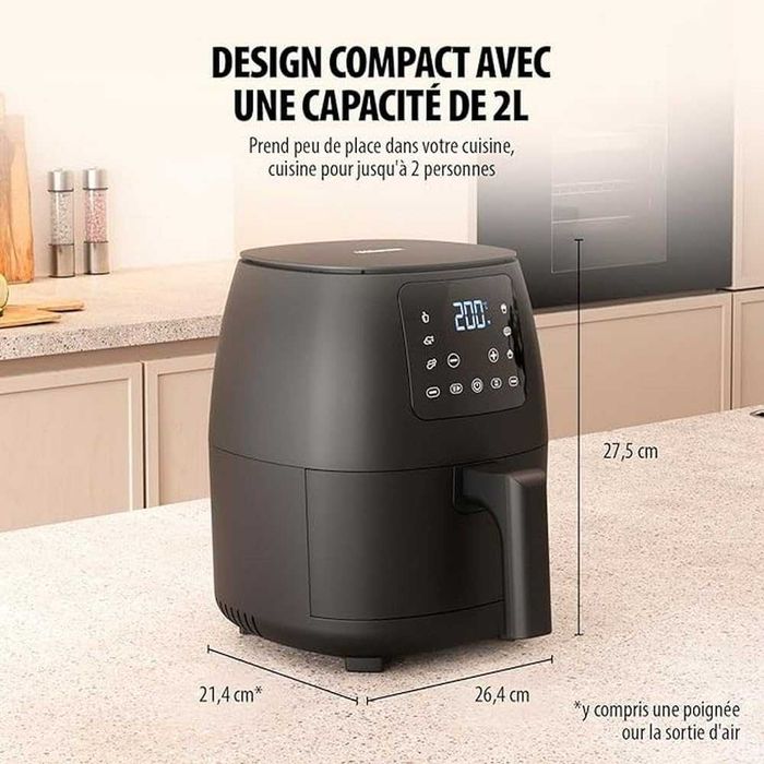 Tristar Mini Digital Hot Fryer, 6 програми, незалепващ, 2л, 1500W