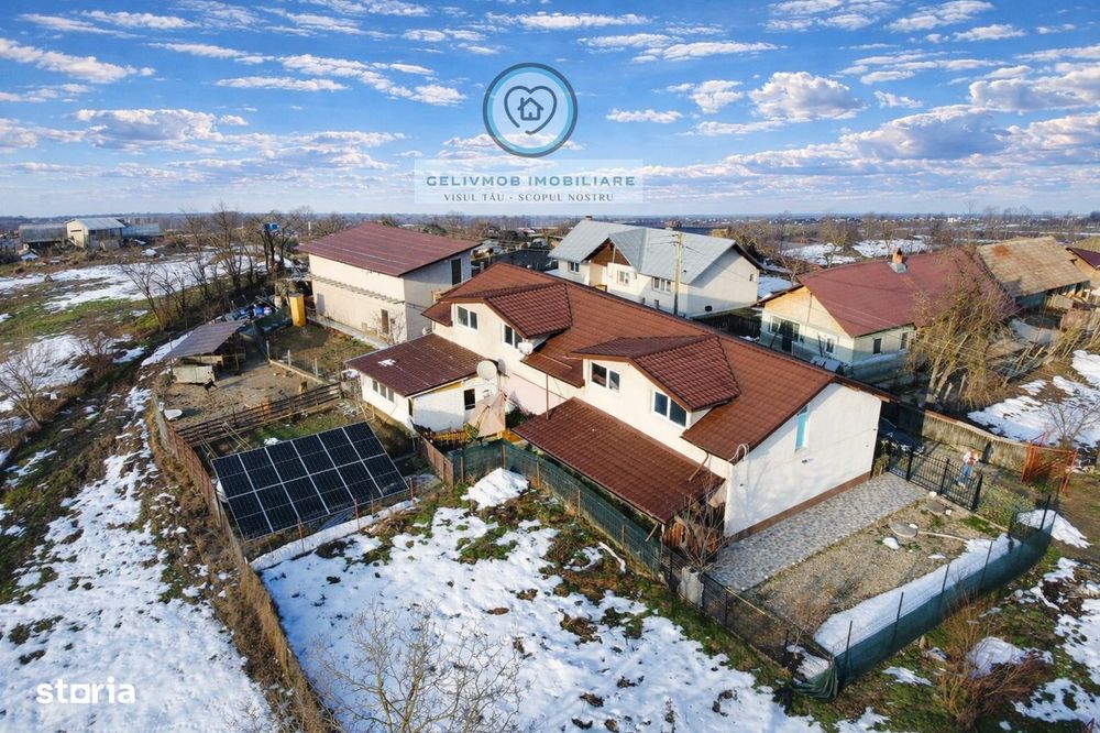 Casă P+M com. Drăgănești,mobilată, utilată + BONUS teren intrav 863 mp